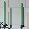 8 Charles Farris Green Dining Candles 22 x 250