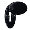 Priory Escutcheon Plate with Flap in Gloss Black