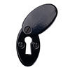 Priory Escutcheon Plate with Flap in Gloss Black