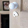 Priory Escutcheon Plate with Flap in Gloss White