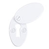 Priory Escutcheon Plate with Flap in Gloss White