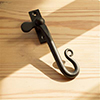 Left Shepherd's Crook Window Latch in Matt Black