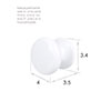 Large Napier Cupboard Knob in Gloss White