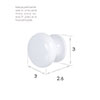 Small Napier Cupboard Knob in Gloss White