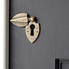 Islay Escutcheon Plate & Flap in Antiqued Brass