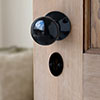 Holkham Door Knob, Rowley Plate, Gloss Black