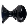 Holkham Door Knob, Rowley Plate, Gloss Black