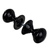 Holkham Door Knob, Rowley Plate, Gloss Black