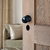 Holkham Door Knob, Rowley Plate, Gloss Black