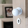 Holkham Door Knob, Rowley Plate, Gloss White