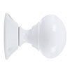 Holkham Door Knob, Rowley Plate, Gloss White