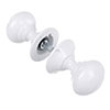 Holkham Door Knob, Rowley Plate, Gloss White