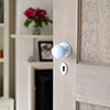 Holkham Door Knob, Rowley Plate, Gloss White