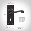 Regency Handle, Bristol Keyhole Plate, Matt Black