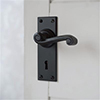 Regency Handle, Bristol Keyhole Plate, Matt Black