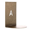 A to Z Bookend Pair in Lacquered Antiqued Brass