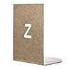 A to Z Bookend Pair in Lacquered Antiqued Brass