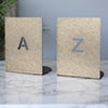 A to Z Bookend Pair in Lacquered Antiqued Brass