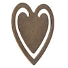 Heart Bookmark in Lacquered Antiqued Brass