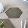 Hexagon Coaster in Lacquered Antiqued Brass