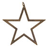 Outline Star Decoration in Antiqued Brass