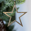 Outline Star Decoration in Antiqued Brass