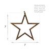 Outline Star Decoration in Antiqued Brass