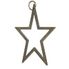 Outline Star Decoration in Antiqued Brass