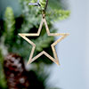 Outline Star Decoration in Antiqued Brass