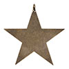 Solid Star Decoration in Antiqued Brass