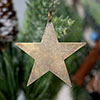 Solid Star Decoration in Antiqued Brass