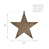 Solid Star Decoration in Antiqued Brass