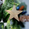 Solid Star Decoration in Antiqued Brass