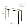 Cromer Console Table in Bronze Metallic