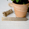 Oregano Herb Stake in Antiqued Brass