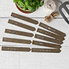 Set of 10 Herb Stakes in Antiqued Brass