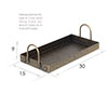 Bewley Brass Tray in Lacquered Antiqued Brass