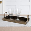 Bewley Brass Tray in Lacquered Antiqued Brass