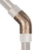 20mm Conduit 45 Degree Elbow in Antiqued Brass