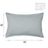 60cm Oxford Rectangular Cushion Cover in Cambridge Blue Waterford Linen