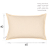 60cm Rectangular Cushion Cover in Cream Waterford Linen 