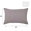 60cm Oxford Rectangular Cushion Cover in Mouse Waterford Linen