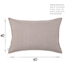 60cm Rectangular Cushion Cover in Natural Waterford Linen