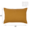 60cm Oxford Rectangular Cushion Cover in Ochre Waterford Linen