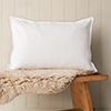 60cm Oxford Rectangular Cushion Cover in Off White Waterford Linen