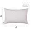 60cm Oxford Rectangular Cushion Cover in Off White Waterford Linen