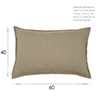 60cm Rectangular Cushion Cover in Sage Waterford Linen