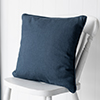 45cm Piped Cushion Cover in Indigo Blue Waterford Linen