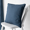 45cm Piped Cushion Cover in Indigo Blue Waterford Linen