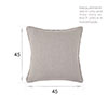 45cm Piped Cushion Cover in Natural Waterford Linen